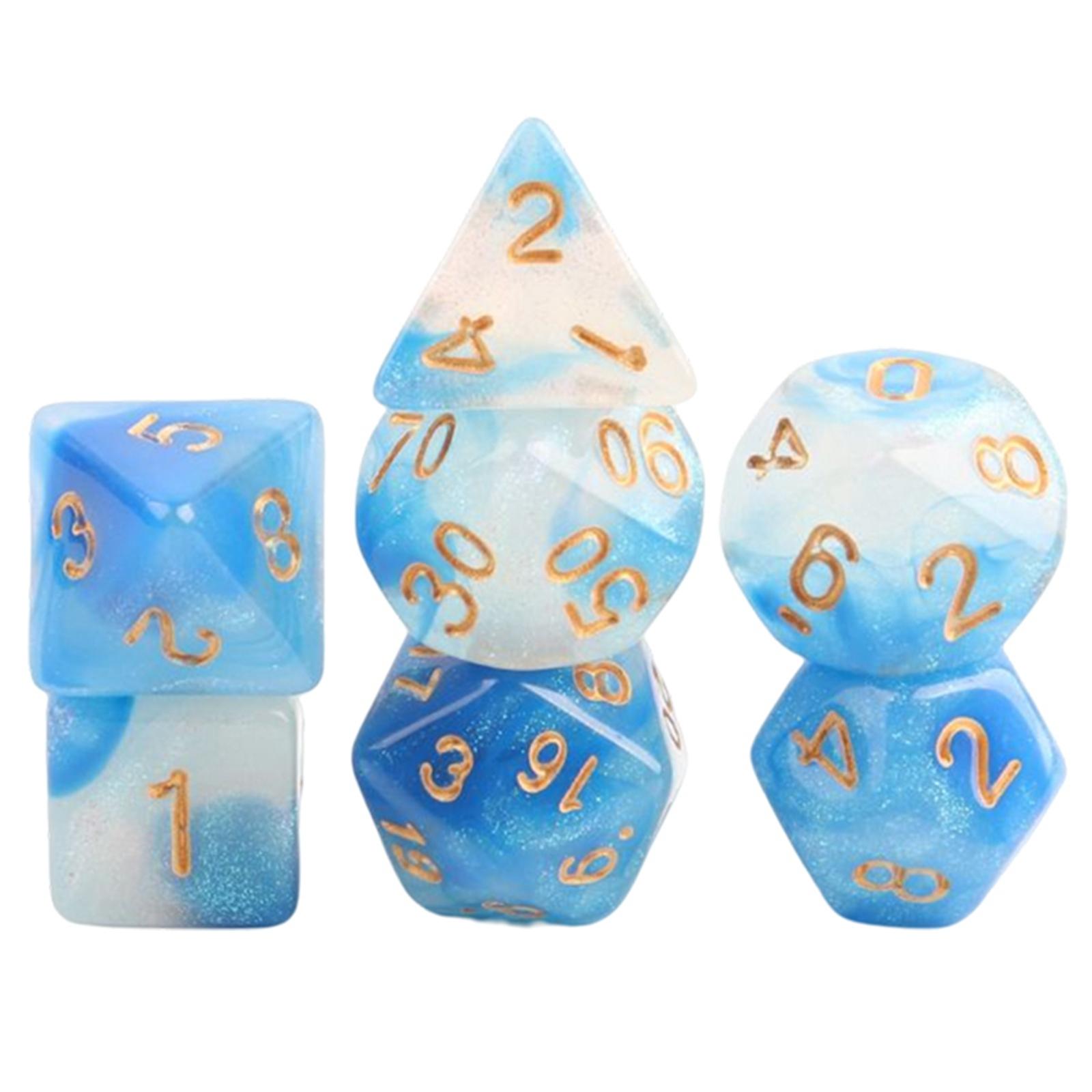 Gaming Accessories Kids - Acrylic Polyhedral Dice Set Seven Sided