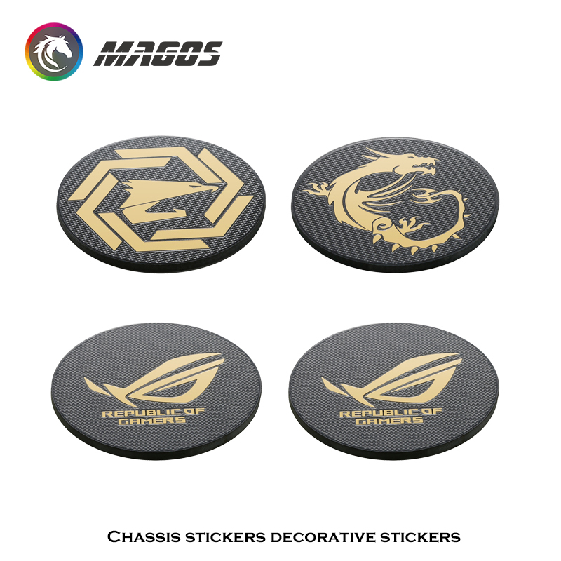 Gaming Accessories Rgb - Computer Case Fan Metal Sticker ROG