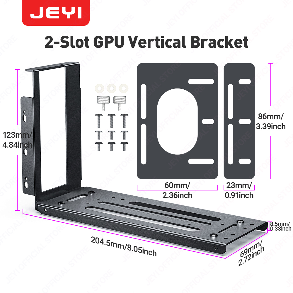 Pcie Extension Cable - JEYI Vertical Graphics Card Mounting Bracket