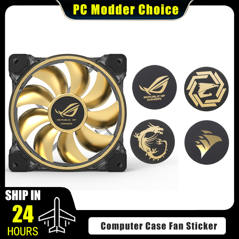 Gaming Accessories Rgb - Computer Case Fan Logo Sticker, ROG