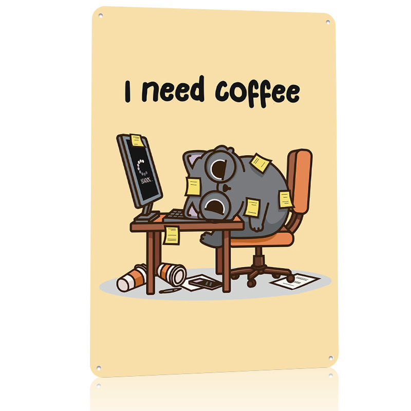 I Need Coffee 3D Texture Metal - Gaming Accessories Needed review and price