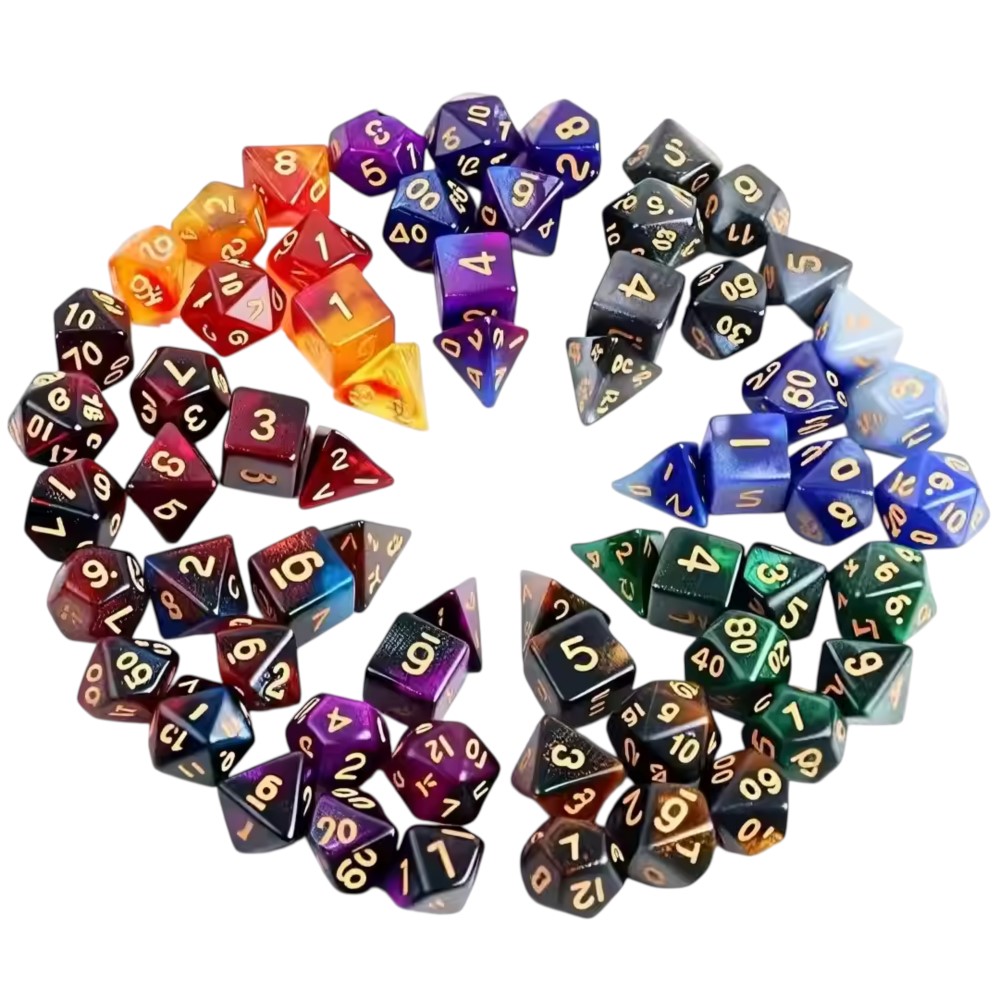 7pcs DND Dice Set Mixing Color - Gaming Accessories Kids review and price