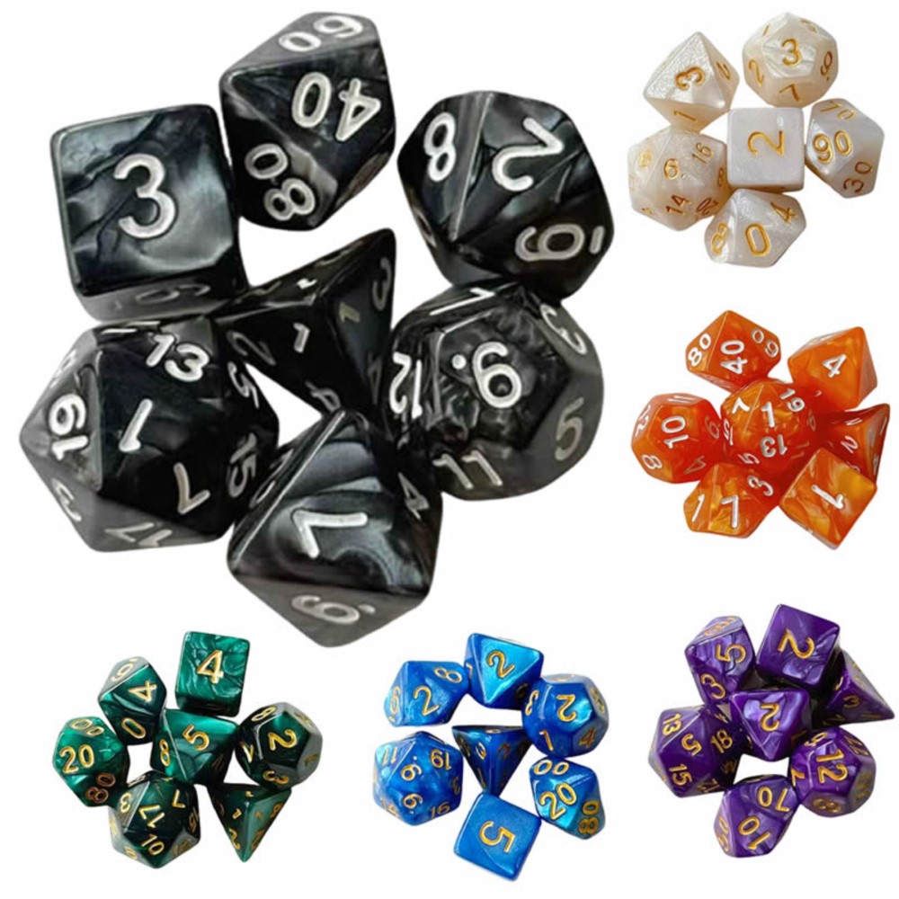 7pcs DND Dice Set Mixing Color - Gaming Accessories Kids review and price