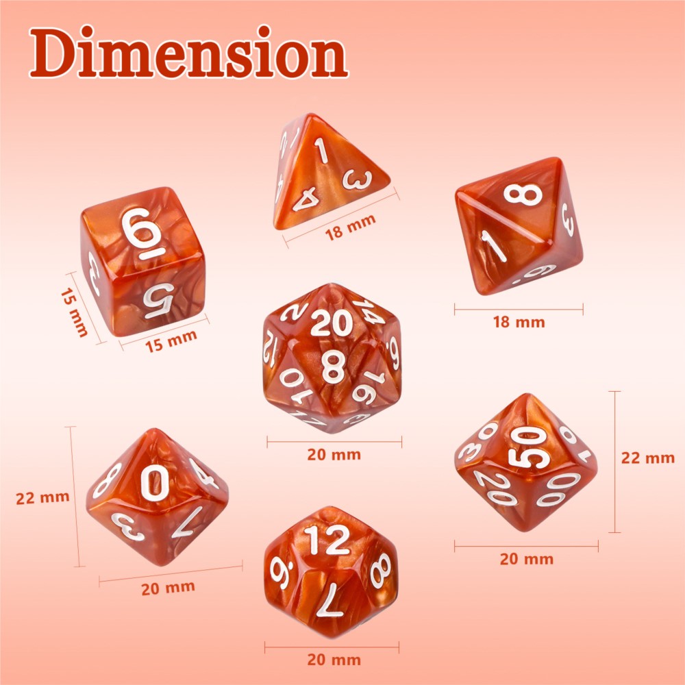 7pcs DND Dice Set Mixing Color - Gaming Accessories Kids review and price
