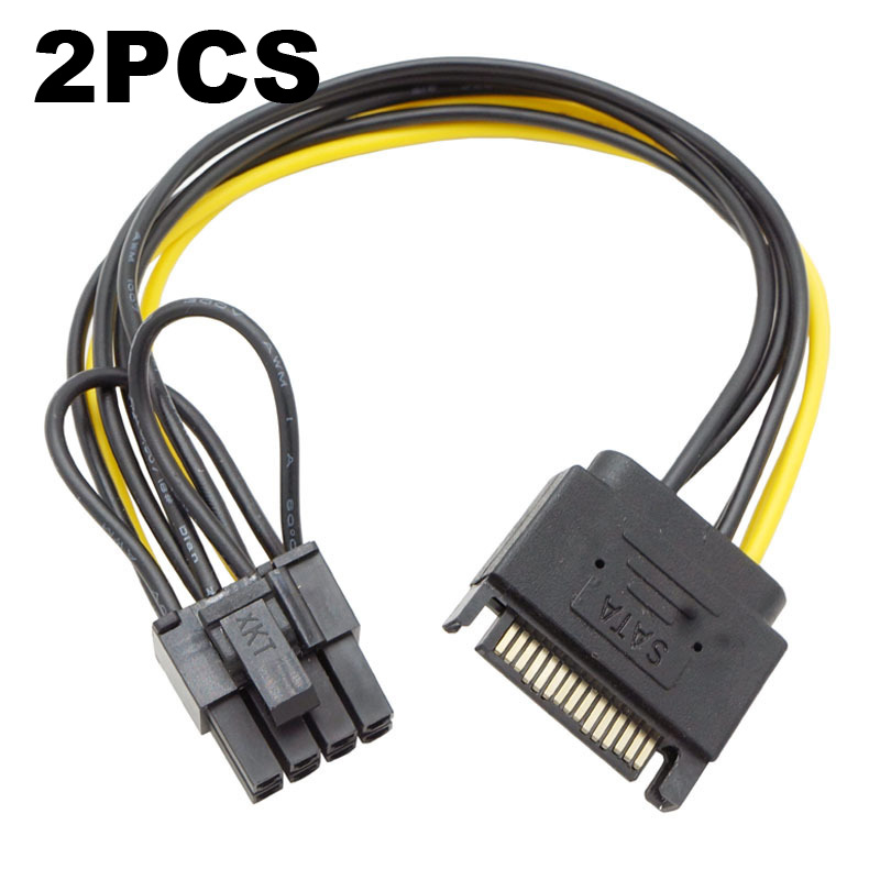 2pcs Dual SATA 15pin to 8 pin( - Pcie Extension Cable review and price