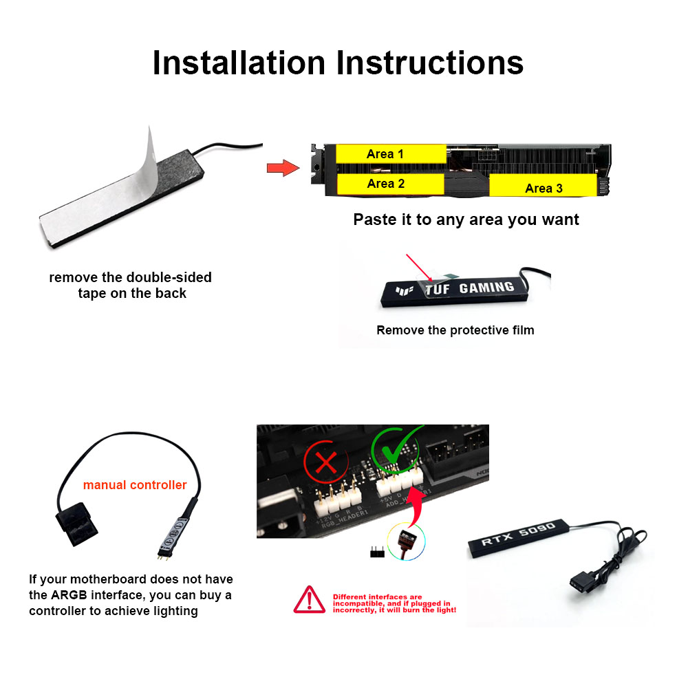 Video Card Lighting Panel For  - Gaming Accessories Rgb review and price