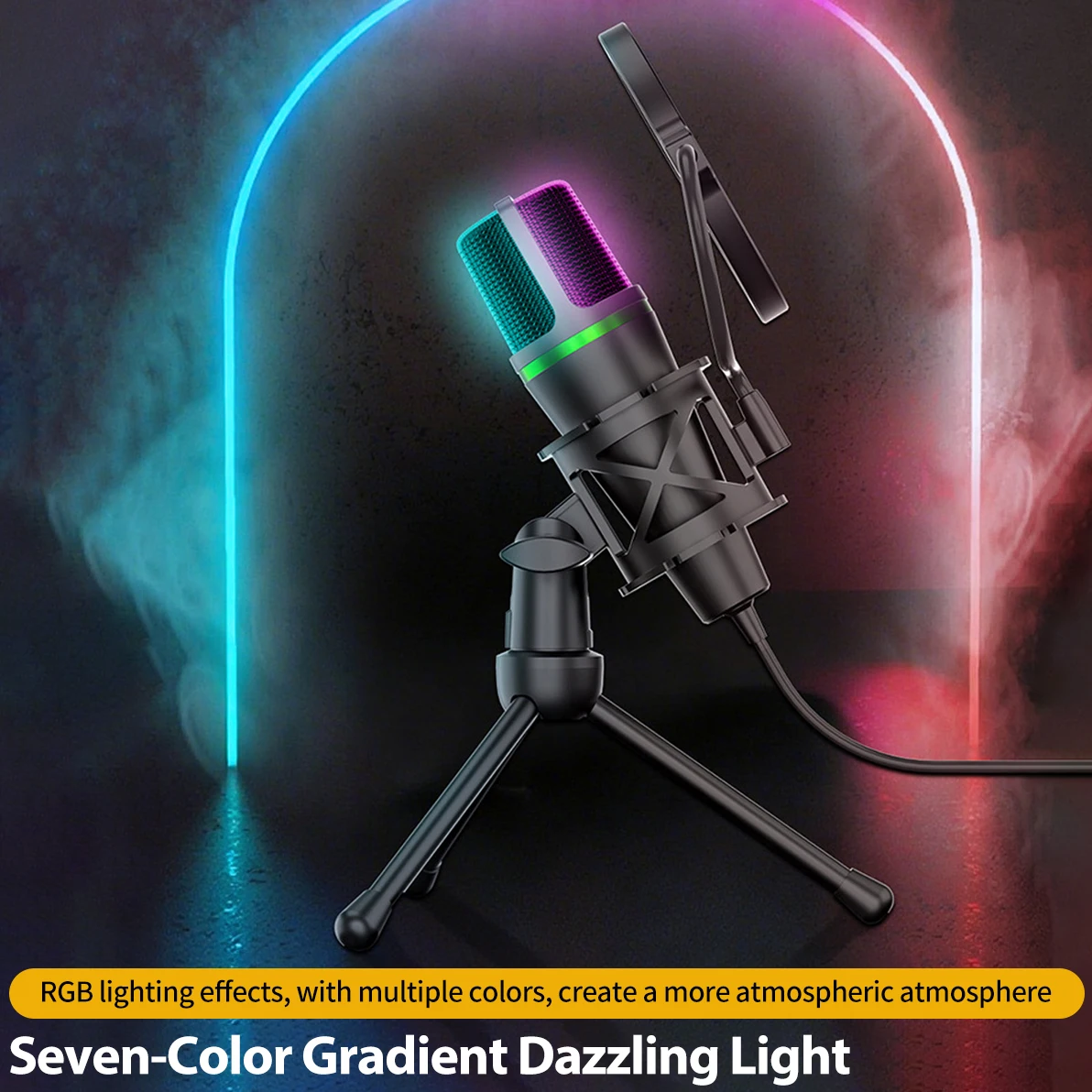 Condenser Microphone USB Wired - Gaming Accessories Rgb review and price