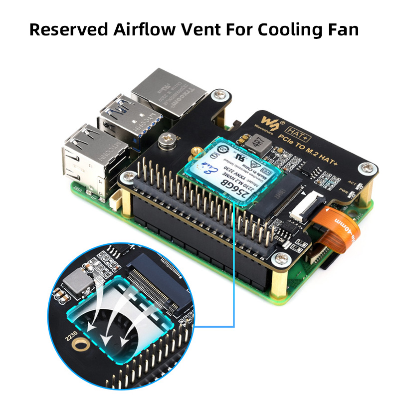 Raspberry Pi 5 PCIe to M.2 HAT - Pcie Extension Cable review and price
