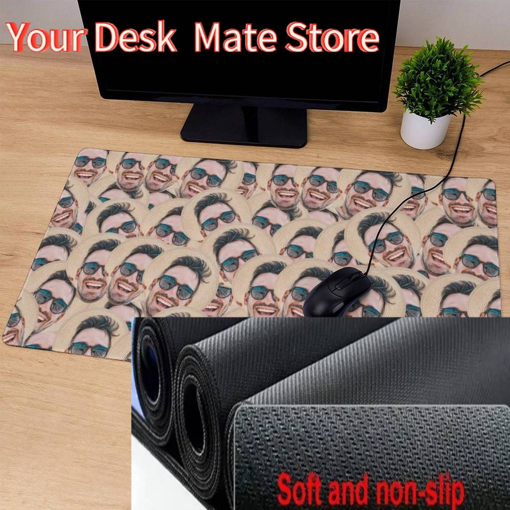 Custom Face Desk Mat Crazy Fac - Gaming Accessories Photo review and price
