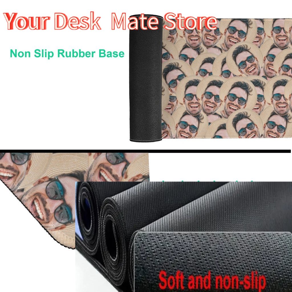 Custom Face Desk Mat Crazy Fac - Gaming Accessories Photo review and price