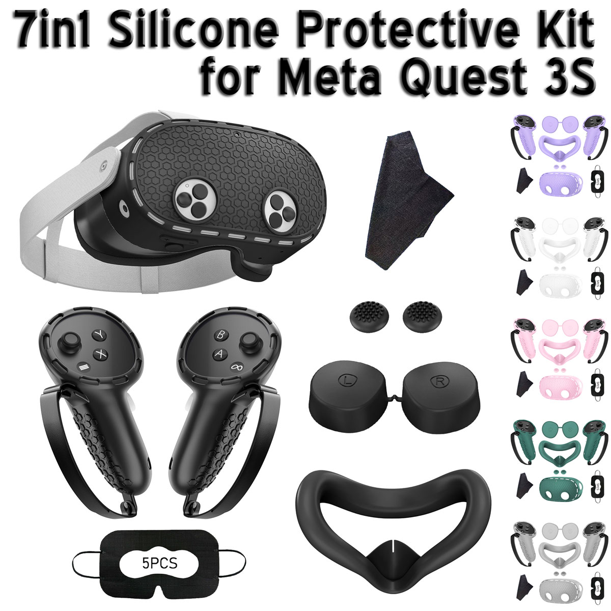 7in1 Silicone Protective Kit f - Controller Grip Cover review and price