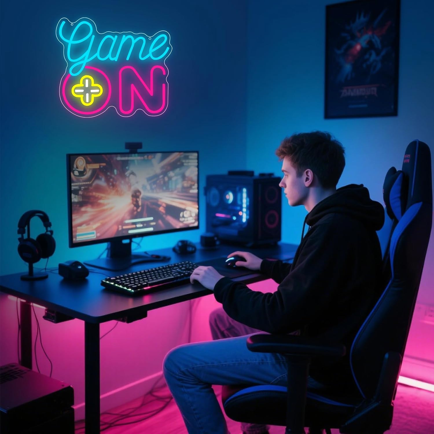 Game on Neon Sign Gaming LED N - Gaming Accessories Kids review and price