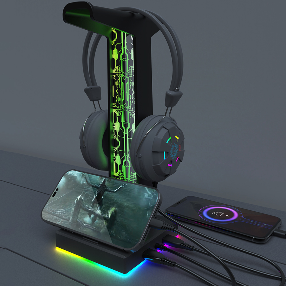 RGB Gaming Headphone Stand Dua - Gaming Equipment Accessories review and price